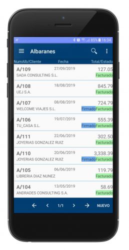 ERP app móvil