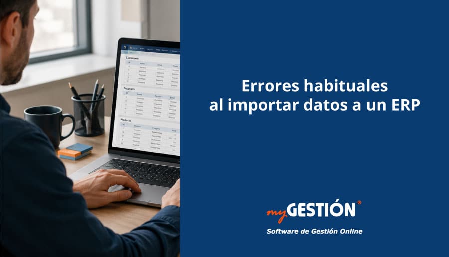 Persona revisando datos en una hoja de cálculo antes de importarlos a un ERP