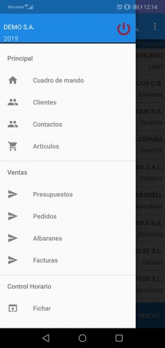 menu app mygestión
