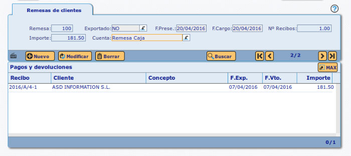 remesa bancaria